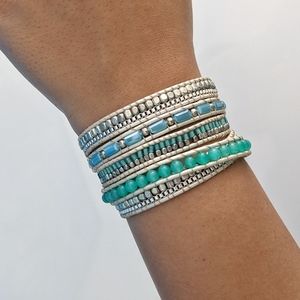 Nakamol turquoise/blue wrap bracelet